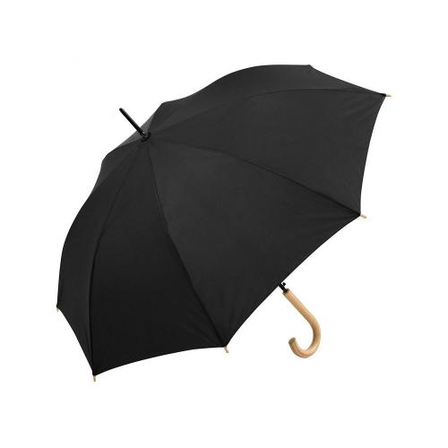 Зонт-трость 1134 Okobrella с деревянной ручкой и куполом из переработанного пластика; - купить бизнесс-сувениры в Воронеже