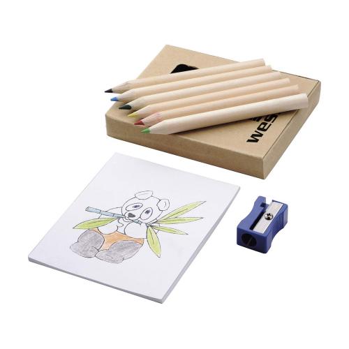 Набор для рисования: 6 цветных карандашей, точилка; - купить именные сувениры в Воронеже