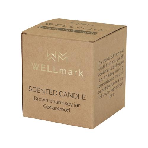 Ароматизированная свеча Wellmark Let's Get Cozy 650 г с ароматом кедрового дерева - Amber heather; - купить именные сувениры в Воронеже