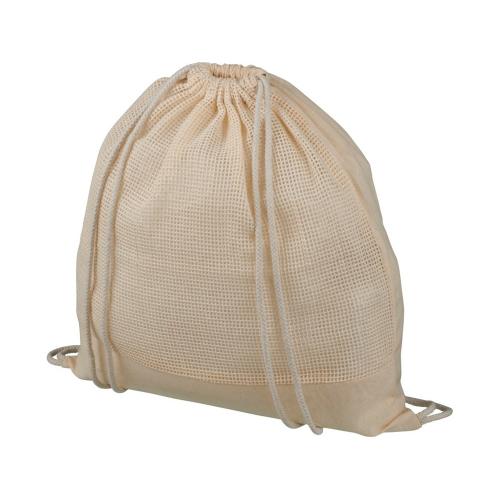Рюкзак со шнурком из сетчатого хлопка Maine; - купить бизнесс-сувениры в Воронеже