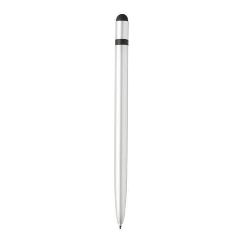 Металлическая ручка-стилус Slim - серебряный;
