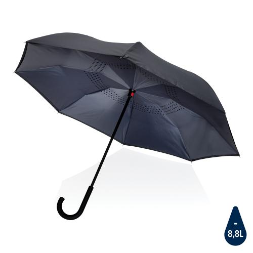 Двусторонний зонт Impact из RPET AWARE™ 190T, d105 см - темно-серый;