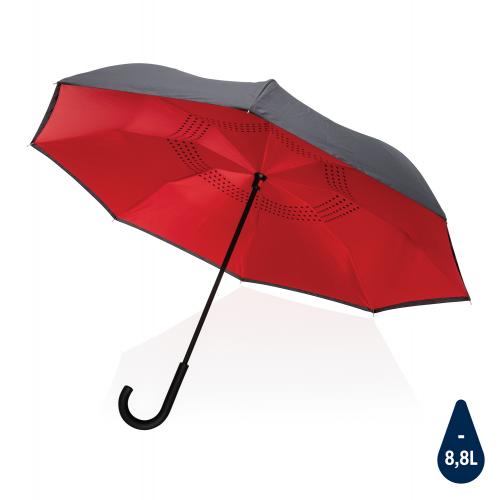 Двусторонний зонт Impact из RPET AWARE™ 190T, d105 см - красный;