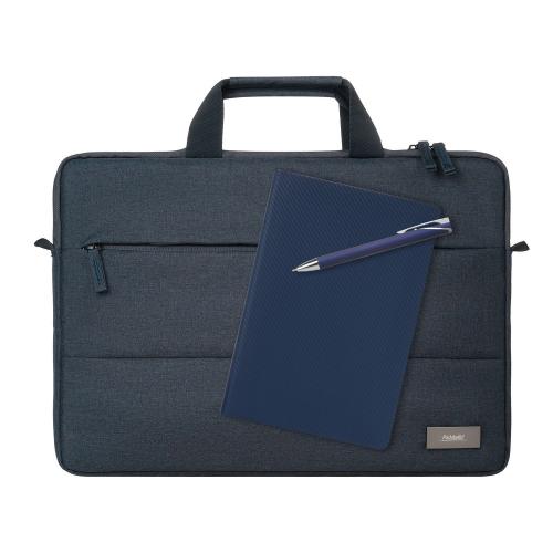 Подарочный набор Форум (Forum), синий (сумка, ежедневник, ручка)