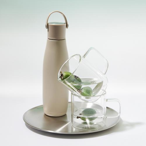 Кружка стеклянная с двойными стенками Луна ; - купить именные сувениры в Воронеже