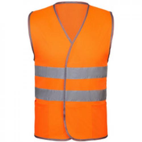 Сигнальный жилет СО-1 ТР, оранжевый флуоресцентный