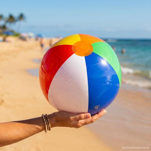 Надувной пляжный мяч Sunny Fun; - купить необычные подарки в Воронеже