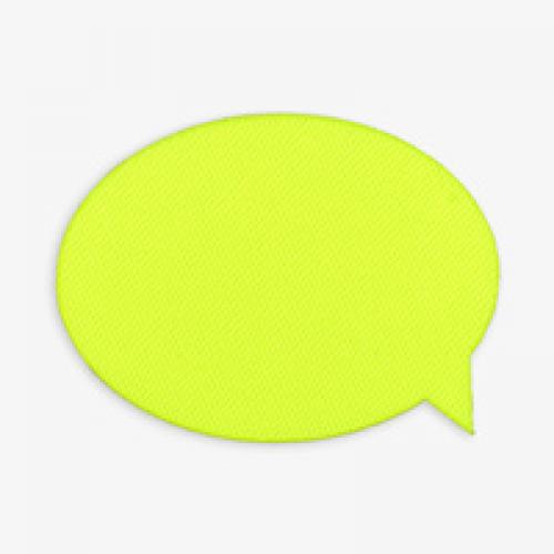 Наклейка тканевая Lunga Bubble, M, желтый неон