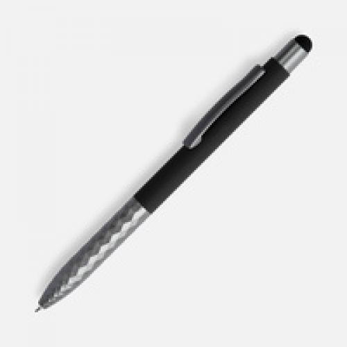 Ручка шариковая Digit Soft Touch со стилусом, черная