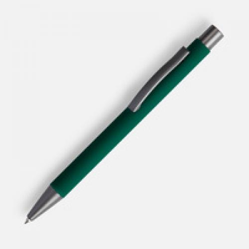 Ручка шариковая Atento Soft Touch, зеленая