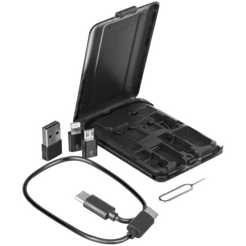 Органайзер с беспроводной зарядкой и набором адаптеров Octopod; - купить бизнесс-сувениры в Воронеже