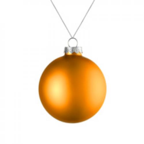 Елочный шар Finery Matt, 8 см, матовый оранжевый