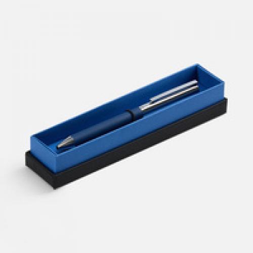 Ручка шариковая Eyeshot Soft Touch в футляре, темно-синяя