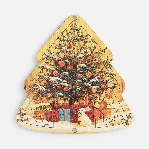 Пазл фигурный «Елочка»; - купить необычные подарки в Воронеже