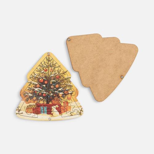 Пазл фигурный «Елочка»; - купить подарки с логотипом в Воронеже