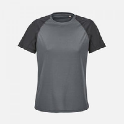 Футболка спортивная женская Vortex Women, черная с темно-серым