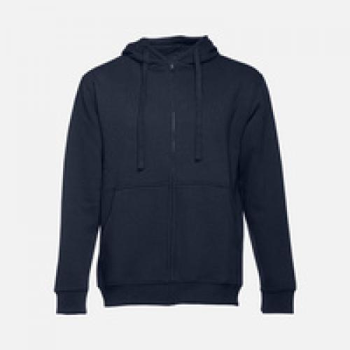 Толстовка мужская на молнии с капюшоном Amsterdam, темно-синяя