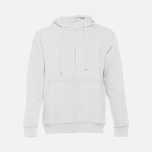Толстовка мужская на молнии с капюшоном Amsterdam, белая