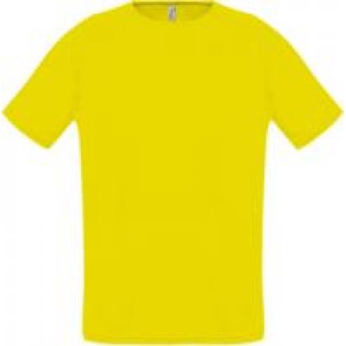 Футболка унисекс Sporty 140, лимонно-желтая