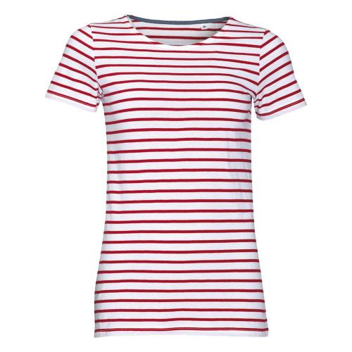 Футболка Miles Women белая с красным; - купить бизнесс-сувениры в Воронеже