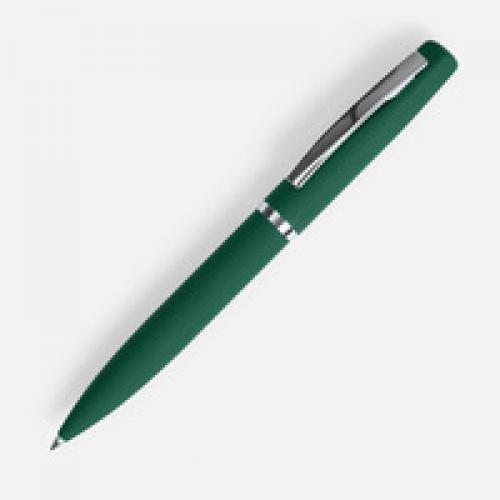 Ручка шариковая Bolt Soft Touch, зеленая
