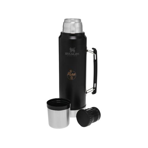 Stanley Classic бутылка объемом 1000 мл - Черный матовый; - купить именные сувениры в Воронеже