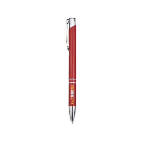 Шариковая ручка Moneta из переработанного алюминия - Красный; - купить подарки с логотипом в Воронеже
