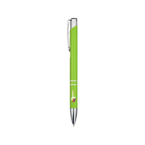 Шариковая ручка Moneta из переработанного алюминия - Лайм; - купить подарки с логотипом в Воронеже