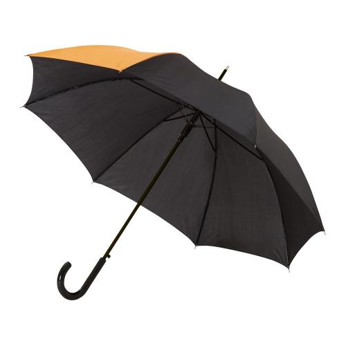 Зонт-трость Lucy 23 полуавтомат, черный/оранжевый
