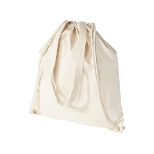 Рюкзак со шнурком Eliza из хлопчатобумажной ткани плотностью 240 г/м2; - купить именные сувениры в Воронеже