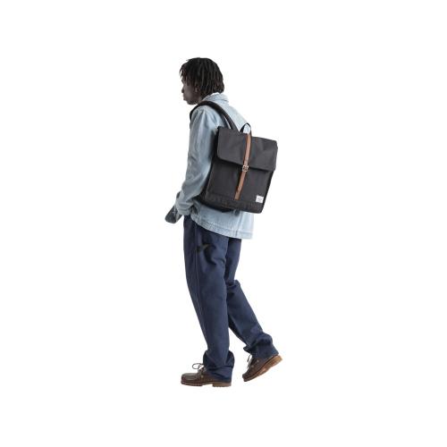 Herschel City рюкзак из переработанного материала объемом 16 л - сплошной черный; - купить именные сувениры в Воронеже
