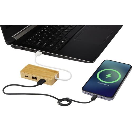 USB-концентратор Tapas из бамбука; - купить именные сувениры в Воронеже