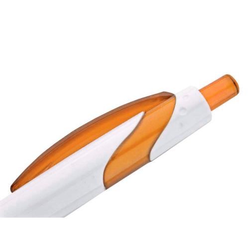 Ручка шариковая Каприз белый/оранжевый; - купить необычные подарки в Воронеже