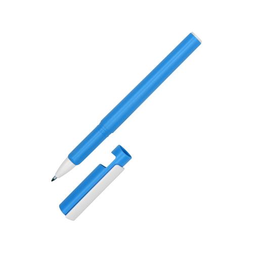 Ручка пластиковая шариковая трехгранная Nook с подставкой для телефона в колпачке; - купить подарки с логотипом в Воронеже