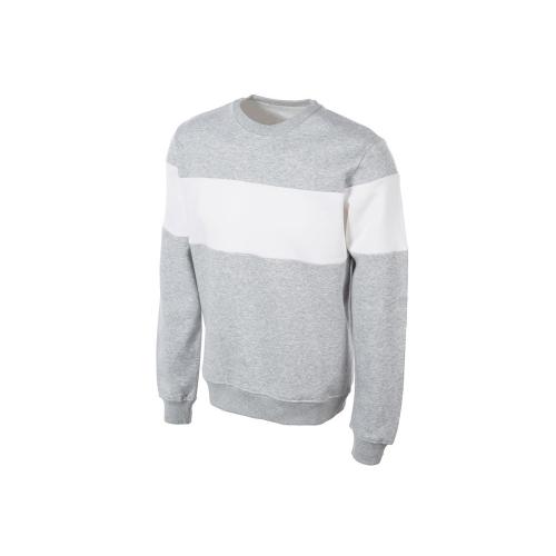 Свитшот блокинг Edinburgh, серый меланж/белый; - купить подарки с логотипом в Воронеже