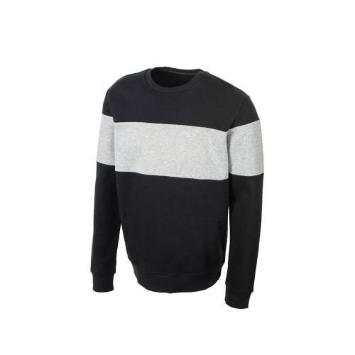 Свитшот блокинг Edinburgh, черный/серый меланж; - купить подарки с логотипом в Воронеже