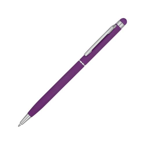 Ручка-стилус шариковая Jucy Soft с покрытием soft touch, фиолетовый
