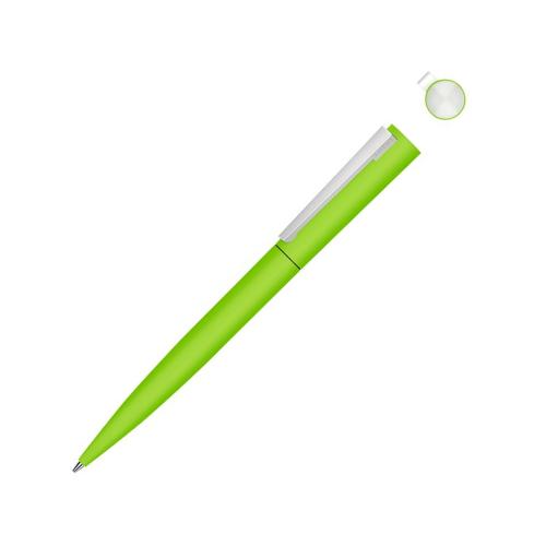 Металлическая шариковая ручка soft touch Brush gum, светло-зеленый