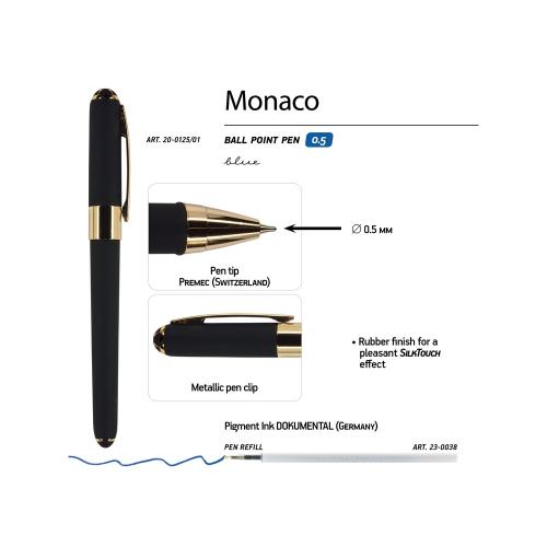 Ручка пластиковая шариковая Monaco, 0,5мм, синие чернила; - купить необычные сувениры в Воронеже