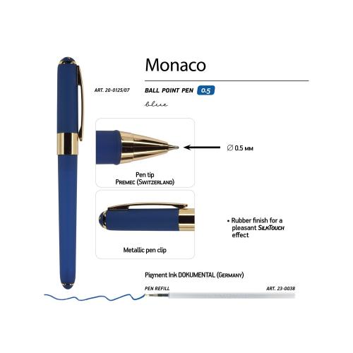Ручка пластиковая шариковая Monaco, 0,5мм, синие чернила; - купить необычные сувениры в Воронеже