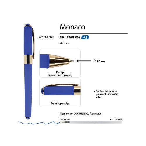 Ручка пластиковая шариковая Monaco, 0,5мм, синие чернила; - купить необычные сувениры в Воронеже