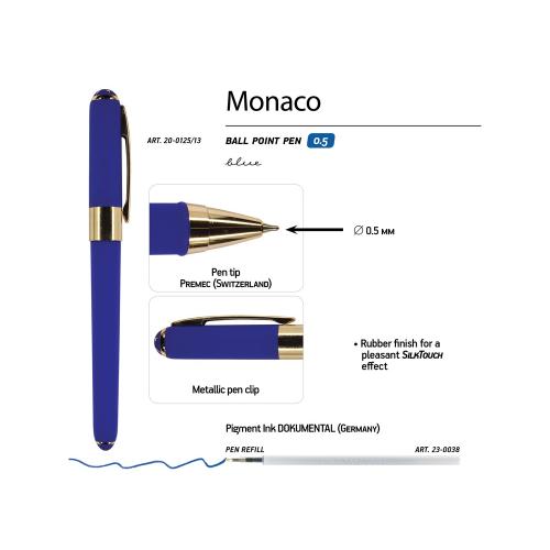 Ручка пластиковая шариковая Monaco, 0,5мм, синие чернила; - купить необычные сувениры в Воронеже