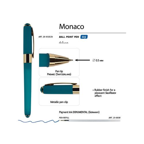 Ручка пластиковая шариковая Monaco, 0,5мм, синие чернила; - купить необычные сувениры в Воронеже