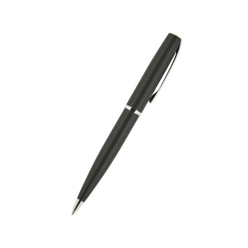 Ручка Sienna шариковая  автоматическая, черный металлический корпус soft-touch, 1.0 мм, синяя