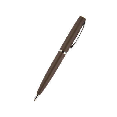 Ручка Sienna шариковая  автоматическая, коричневый металлический корпус soft-touch, 1.0 мм, синяя