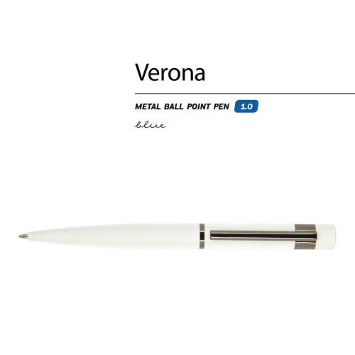 Ручка шариковая автоматическая BrunoVisconti VERONA цвет корпуса белый, soft-touch, 1 мм; - купить необычные подарки в Воронеже