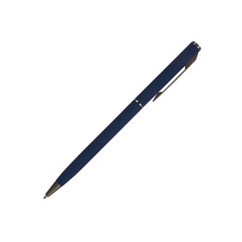 Ручка шариковая автоматическая BrunoVisconti® PALERMO цвет корпуса темно-синий, soft-touch, 0.7 мм
