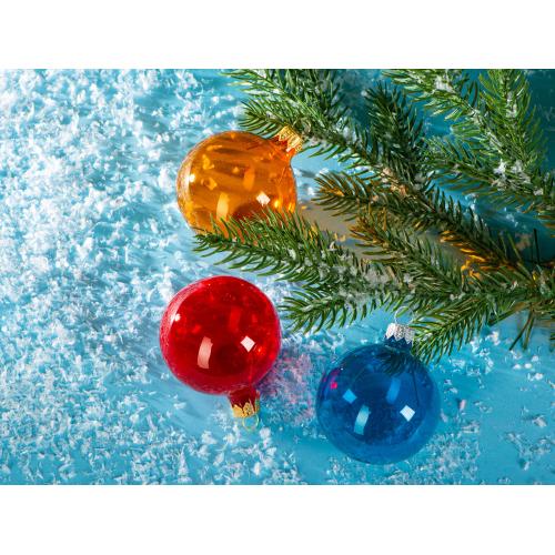 Стеклянный шар красный полупрозрачный, заготовка шара 6 см; - купить именные сувениры в Воронеже