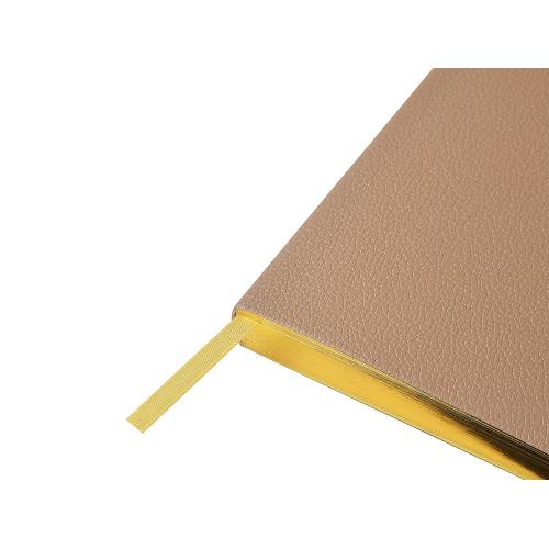 Ежедневник недатированный А5 Total beige с нашивкой; - купить именные сувениры в Воронеже