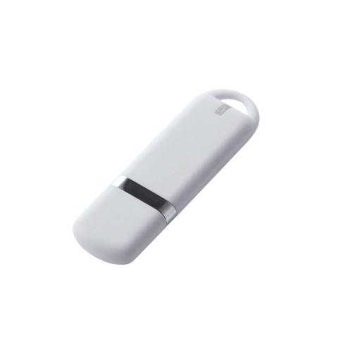 USB-флешка на 8 ГБ с покрытием soft-touch, белый
